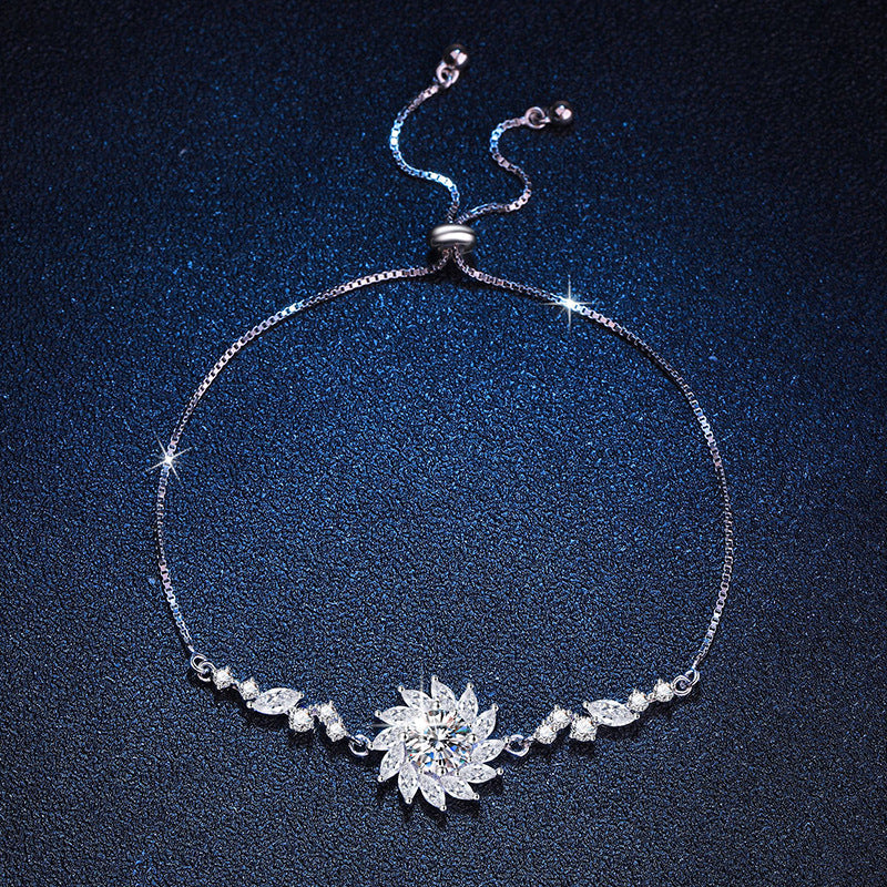 [Vera  Jewelry]RADIANT SUNFLOWER MOISSANITE BRACELET