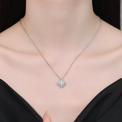 [Vera  Jewelry]STAR-CLOVER MOISSANITE NECKLACE