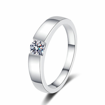[Vera  Jewelry]SLEEK MINIMALIST COUPLE'S MOISSANITE RING