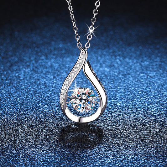 [Vera  Jewelry]DANCING WATER DROP MOISSANITE NECKLACE