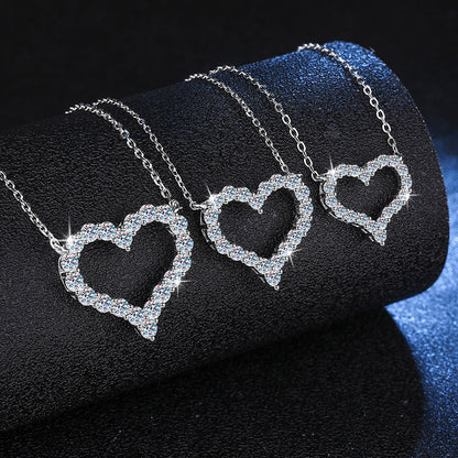 [Vera  Jewelry]ROMANTIC HEART MOISSANITE PENDANT NECKLACE