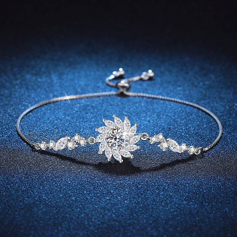 [Vera  Jewelry]RADIANT SUNFLOWER MOISSANITE BRACELET