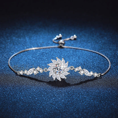 [Vera  Jewelry]RADIANT SUNFLOWER MOISSANITE BRACELET