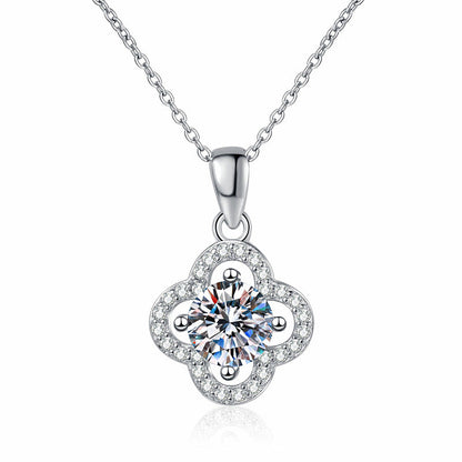 [Vera  Jewelry]CLASSIC CLOVER MOISSANITE PENDANT NECKLACE