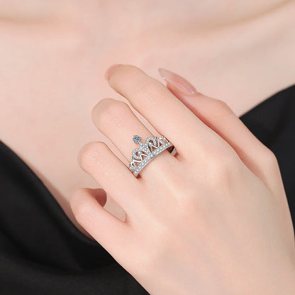 [Vera  Jewelry]DREAMY CROWN MOISSANITE RING - 1.2CT ELEGANT PRINCESS STYLE