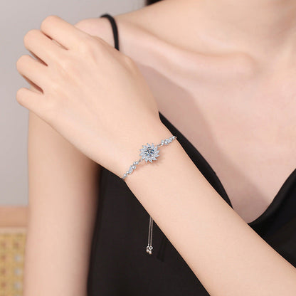 [Vera  Jewelry]RADIANT SUNFLOWER MOISSANITE BRACELET