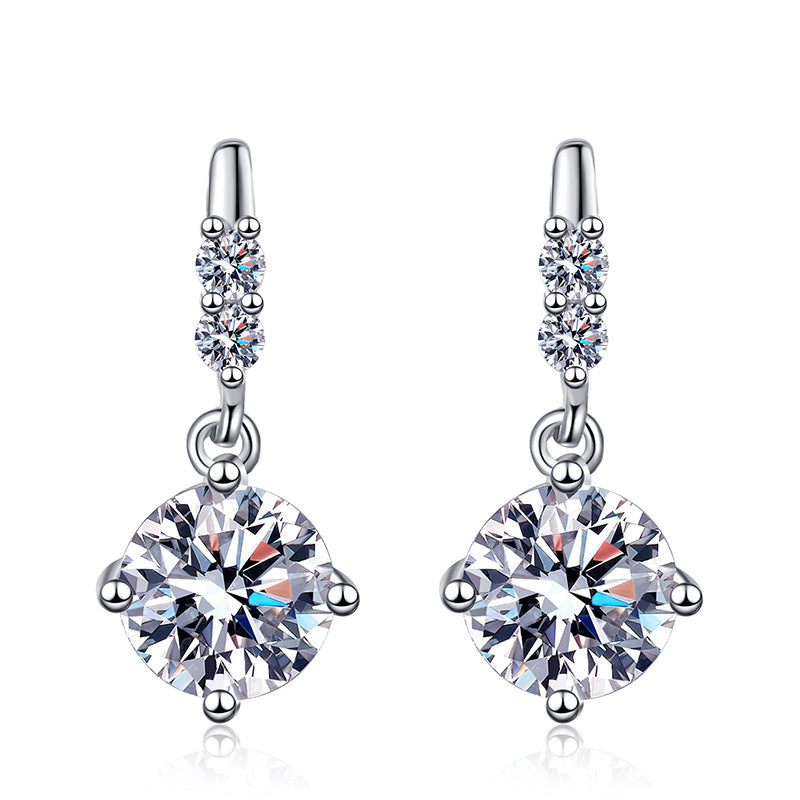 [Vera  Jewelry]DYNAMIC TASSEL MOISSANITE DROP EARRINGS