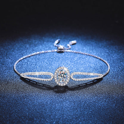 [Vera  Jewelry]"PIGEON'S EGG" TEARDROP MOISSANITE BRACELET