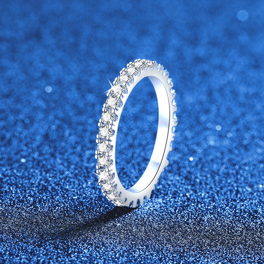 [Vera  Jewelry]DAINTY 0.87CT FULL ETERNITY MOISSANITE RING