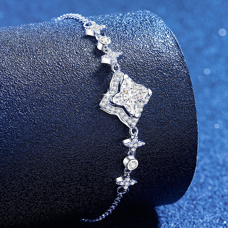 [Vera  Jewelry]MARQUISE-CLOVER MOISSANITE BRACELET