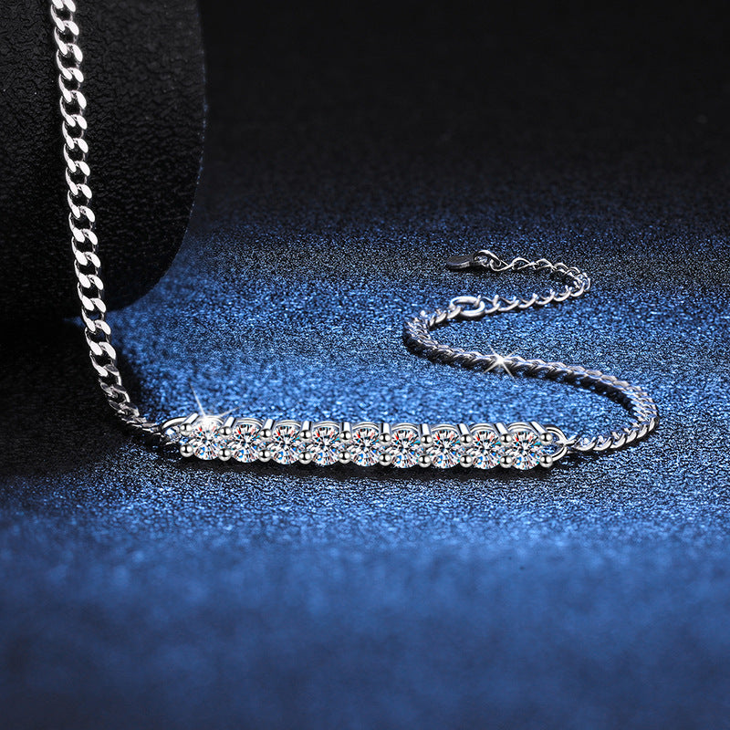 [Vera  Jewelry]SMILING CURVE MOISSANITE BRACELET