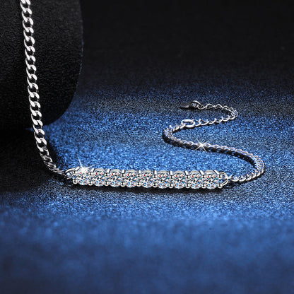 [Vera  Jewelry]SMILING CURVE MOISSANITE BRACELET