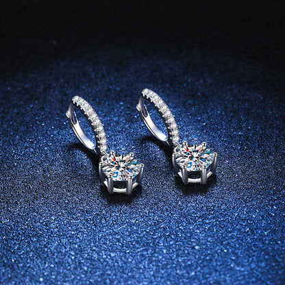 [Vera  Jewelry]CLASSIC 6-PRONG MOISSANITE DROP EARRINGS