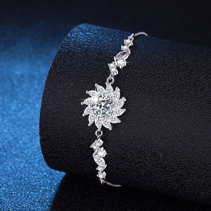 [Vera  Jewelry]RADIANT SUNFLOWER MOISSANITE BRACELET