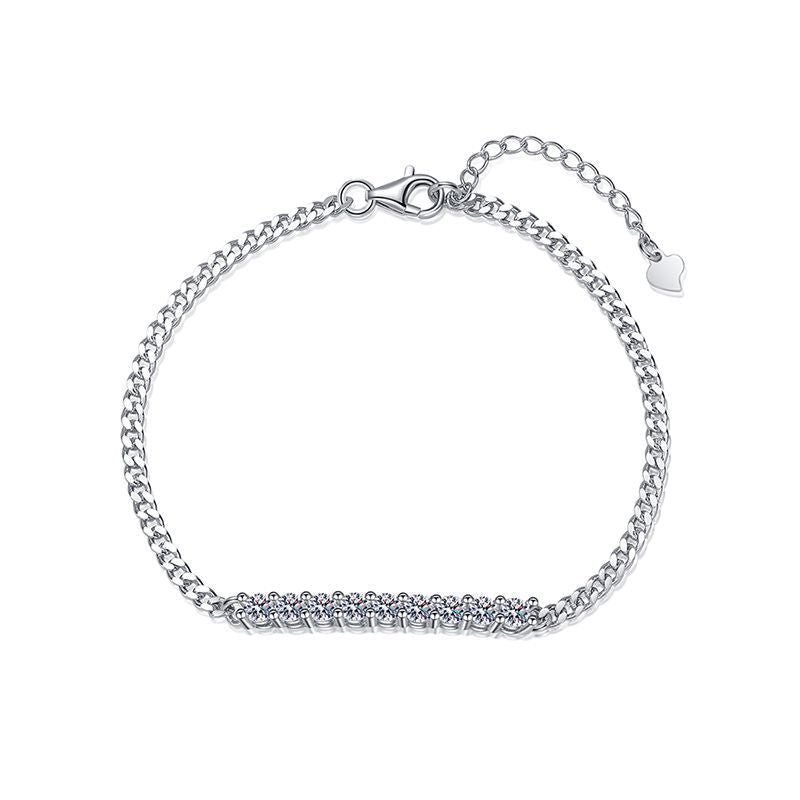 [Vera  Jewelry]SMILING CURVE MOISSANITE BRACELET