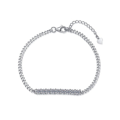 [Vera  Jewelry]SMILING CURVE MOISSANITE BRACELET