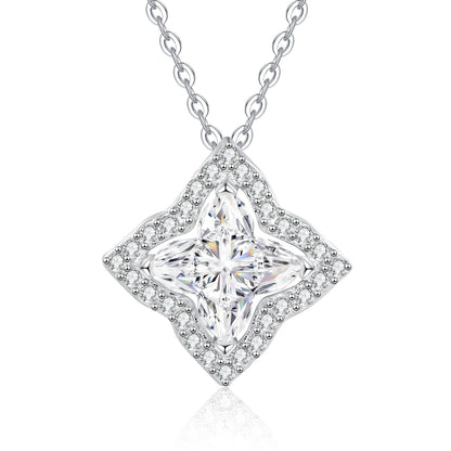 [Vera  Jewelry]STAR-CLOVER MOISSANITE NECKLACE
