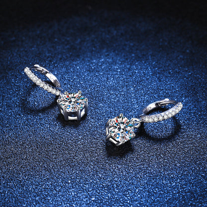 [Vera  Jewelry]CLASSIC 6-PRONG MOISSANITE DROP EARRINGS