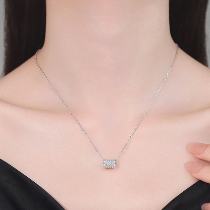 [Vera  Jewelry]FULL-PAVE "HOURGLASS" MOISSANITE NECKLACE