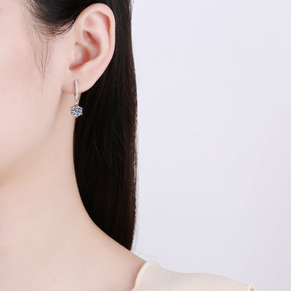 [Vera  Jewelry]CLASSIC 6-PRONG MOISSANITE DROP EARRINGS