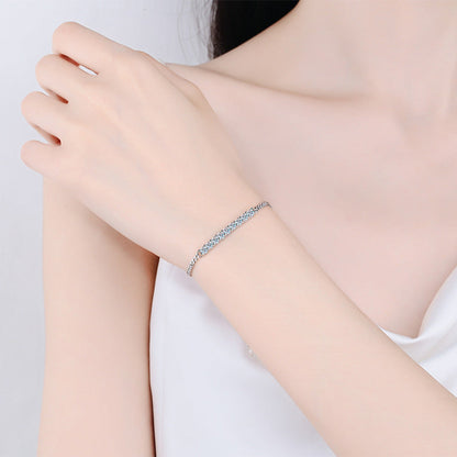 [Vera  Jewelry]SMILING CURVE MOISSANITE BRACELET