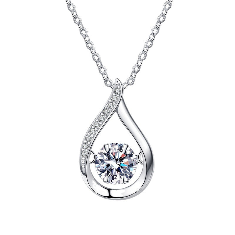 [Vera  Jewelry]DANCING WATER DROP MOISSANITE NECKLACE