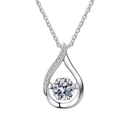 [Vera  Jewelry]DANCING WATER DROP MOISSANITE NECKLACE