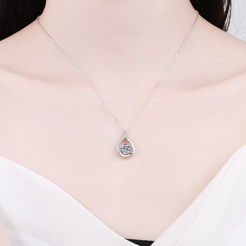 [Vera  Jewelry]DANCING WATER DROP MOISSANITE NECKLACE