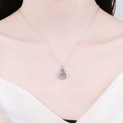 [Vera  Jewelry]DANCING WATER DROP MOISSANITE NECKLACE