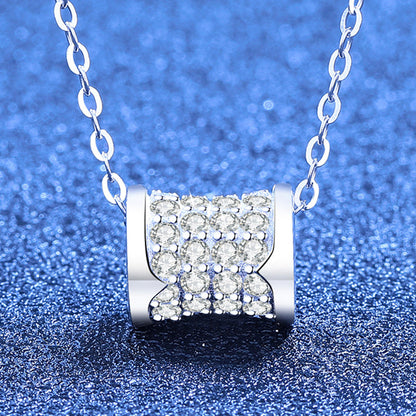 [Vera  Jewelry]FULL-PAVE "HOURGLASS" MOISSANITE NECKLACE