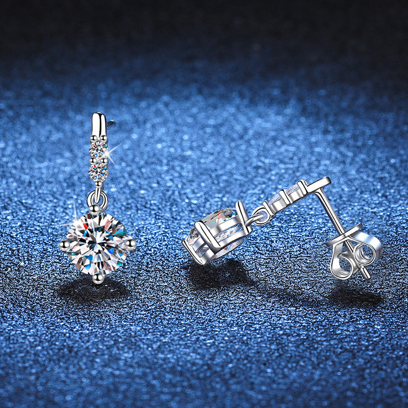 [Vera  Jewelry]DYNAMIC TASSEL MOISSANITE DROP EARRINGS