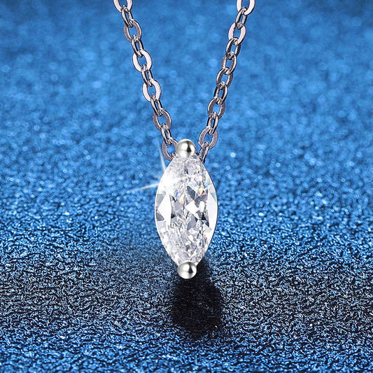 [Vera  Jewelry]SOPHISTICATED MARQUISE-CUT MOISSANITE PENDANT NECKLACE