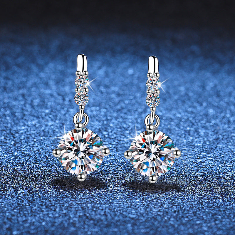 [Vera  Jewelry]DYNAMIC TASSEL MOISSANITE DROP EARRINGS