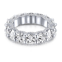 [Vera Jewelry]Gorgeous Round Cut Tennis Ring