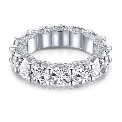 [Vera Jewelry]Gorgeous Round Cut Tennis Ring