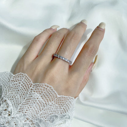 [Vera Jewelry]Sparkling Round Cut Tennis Ring