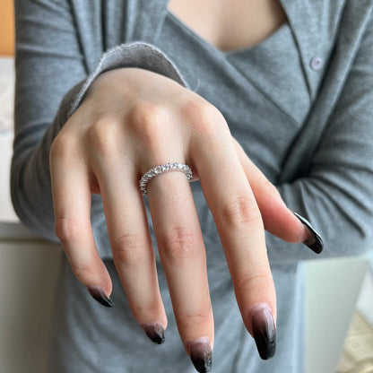[Vera Jewelry]Sparkling Round Cut Tennis Ring