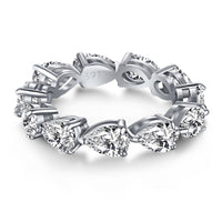 [Vera Jewelry]Exquisite Pear Cut Tennis Ring