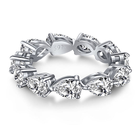 [Vera Jewelry]Exquisite Pear Cut Tennis Ring