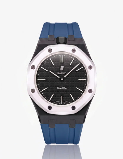 Silicone Strap & Case Royal Pop Ocho Negro(Customize  Colors)