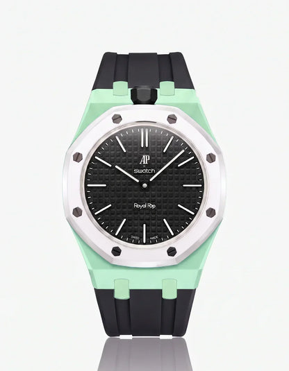 Silicone Strap & Case Royal Pop Ocho Negro(Customize  Colors)