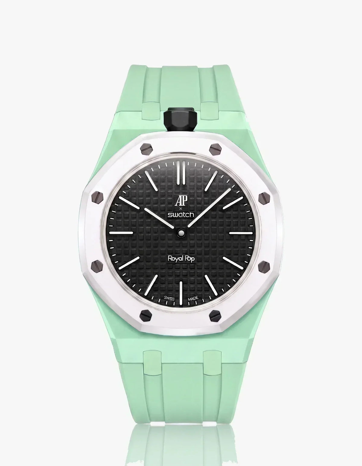 Silicone Strap & Case Royal Pop Ocho Negro(Customize  Colors)
