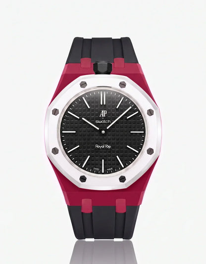 Silicone Strap & Case Royal Pop Ocho Negro(Customize  Colors)
