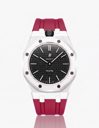 Silicone Strap & Case Royal Pop Ocho Negro(Customize  Colors)