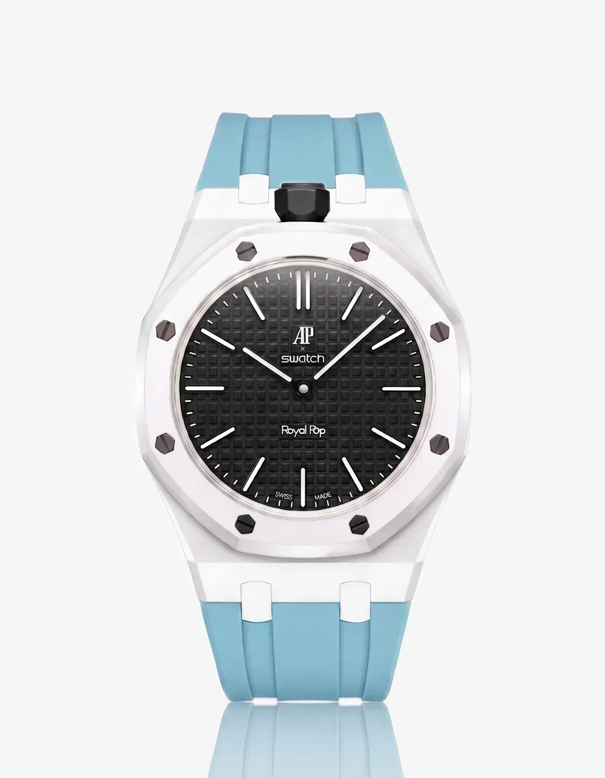 Silicone Strap & Case Royal Pop Ocho Negro(Customize  Colors)