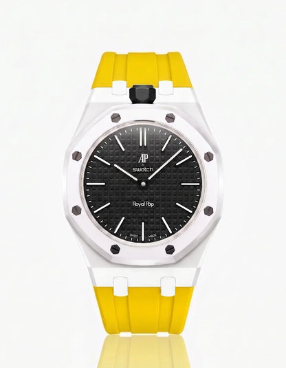 Silicone Strap & Case Royal Pop Ocho Negro(Customize  Colors)