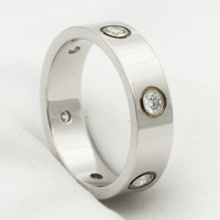 [Vera Jewelry]LOVE RING 5.5MM 6 DIAMONDS SILVER