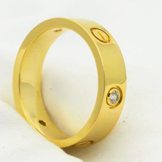 [Vera  Jewelry]LOVE RING 5.5MM 3 DIAMONDS GOLD