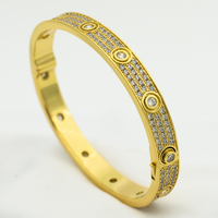 [Vera Jewelry]LOVE BRACELET 6.1MM DIAMOND-PAVED 10 BIG DIAMONDS