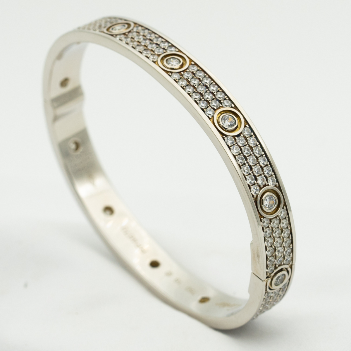 [Vera  Jewelry]LOVE BRACELET 6.1MM DIAMOND-PAVED 10 BIG DIAMONDS